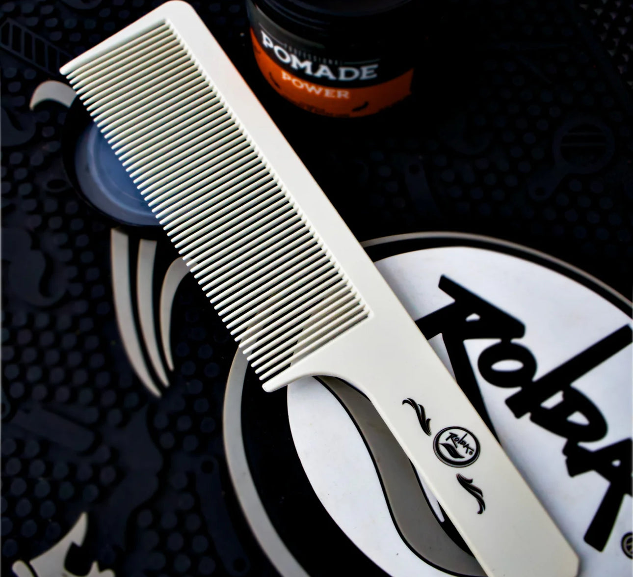 Rolda Flat Top Hair styling Comb (White)