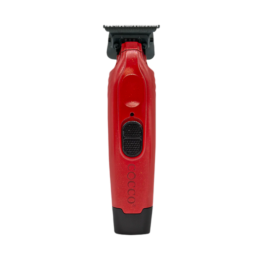 Cocco Hyper Veloce Pro Cordless Trimmer w/ Digital Gap Ambassador Graphene Blade + Charging Stand (CHVPT) Red