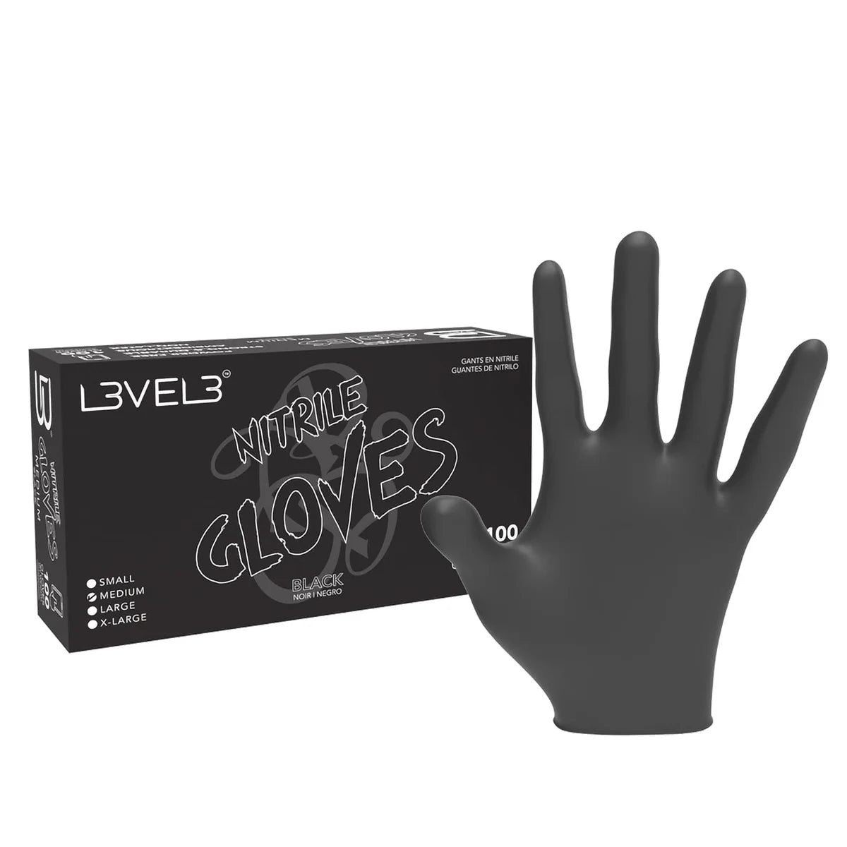 Level 3 medium black gloves
