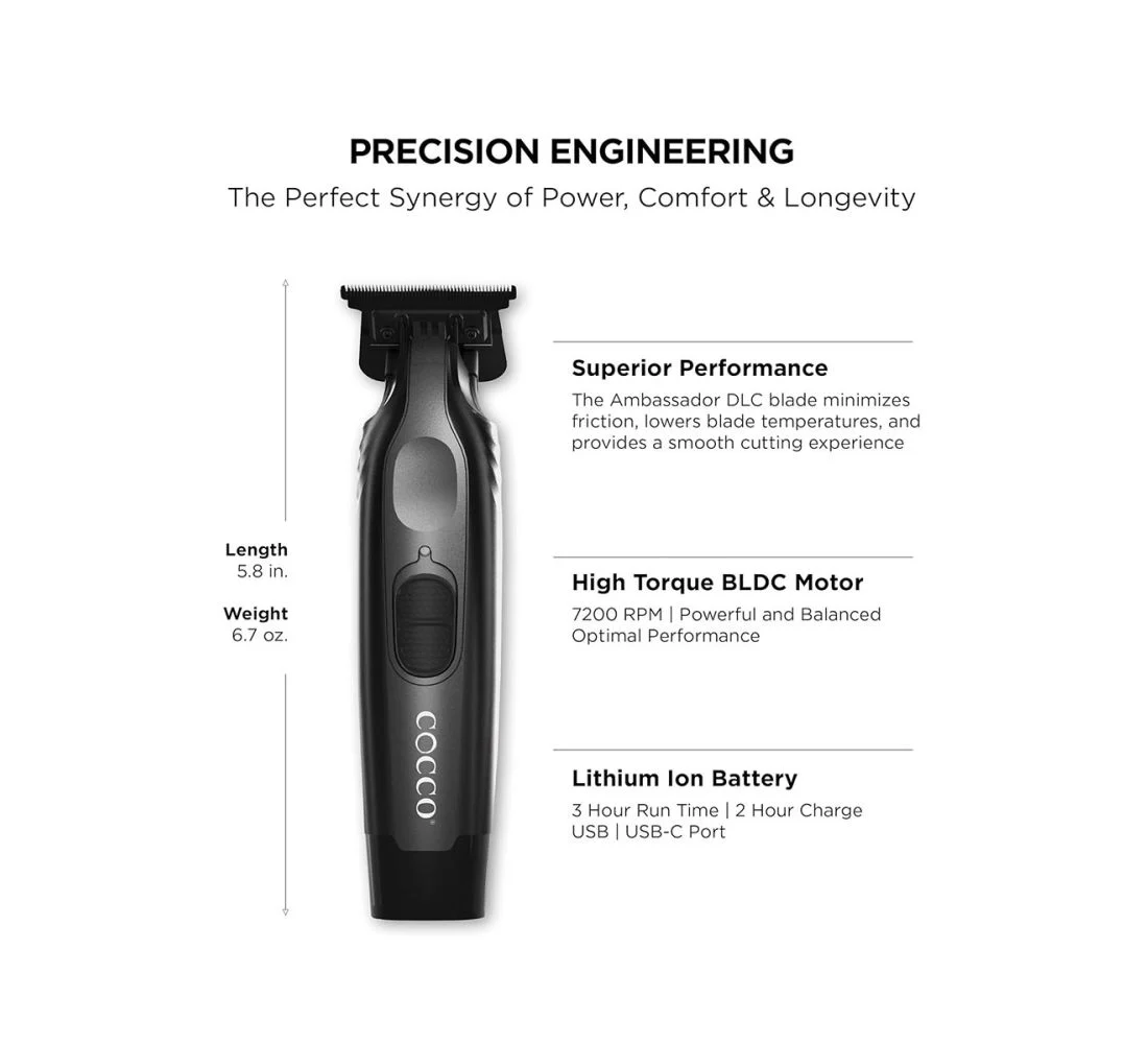 COCCO VELOCE PRO CORDLESS TRIMMER - MATTE BLACK